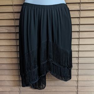 NWT Clover Canyon asymmetrical skirt long fringe